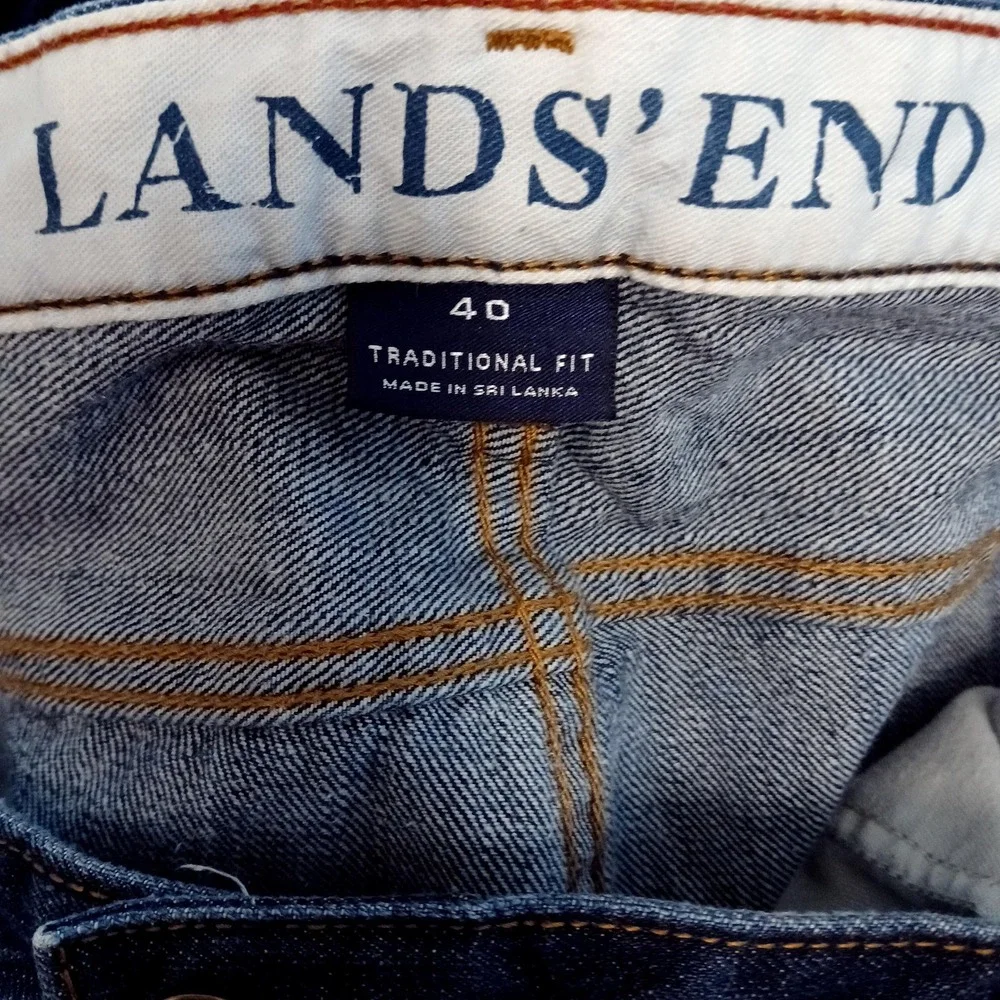 Lands End Jeans Mens 40 Blue Traditional Fit Classic Denim Straight Leg‎ Pants